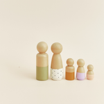 PEG Dolls - 5 Unidades - Pintados a Mano - escalerita